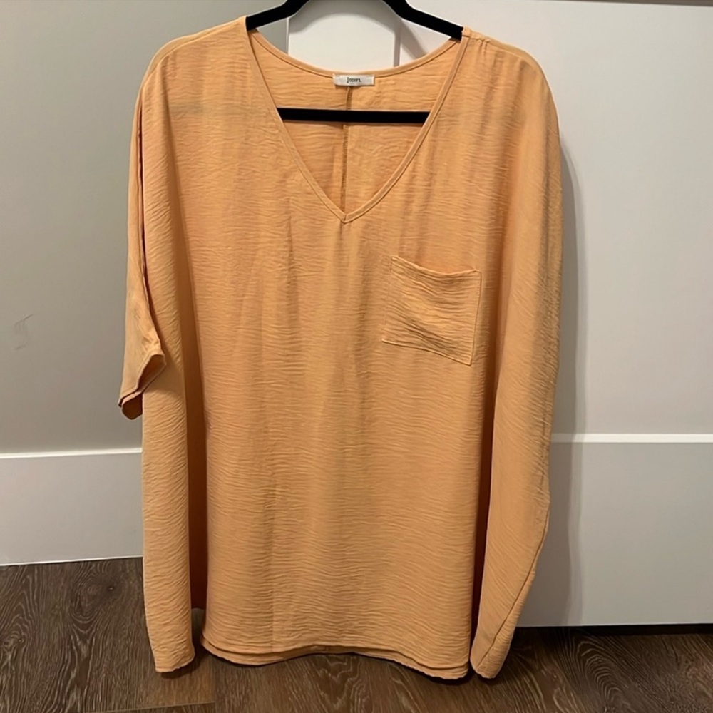 Peach V-Neck Women's Top